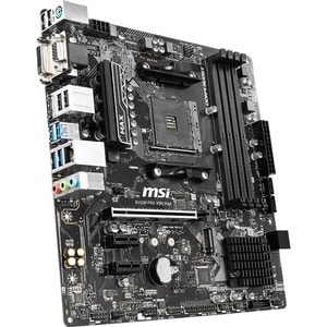 MSI B450M PRO-VDH MAX Desktop Motherboard - AMD B450 Chipset - Socket AM4 - Micro ATX - 64 GB DDR4 SDRAM Maximum RAM - DIM