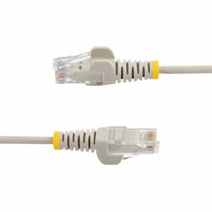 StarTech.com 0.5 m CAT6 Cable - Slim CAT6 Patch Cord - Grey - Snagless RJ45 Connectors - Gigabit Ethernet Cable - 28 AWG (