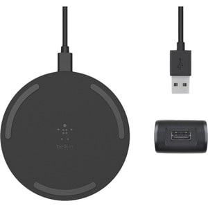 Belkin BoostCharge 10W Wireless Charging Pad + QC 3.0 Wall Charger + Cable - 5 V DC Input - Input connectors: USB