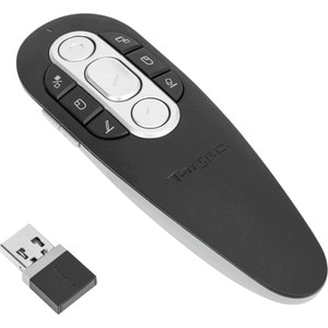 Targus AMP38GL Pointer - Bluetooth/Radio-Frequenz - USB - Laser - Schwarz - Kabellos - 2,40 GHz - Symmetrisch