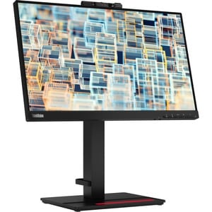 Lenovo ThinkVision T22v-20 22" Class Webcam Full HD LCD Monitor - 16:9 - Raven Black - 21.5" Viewable - In-plane Switching