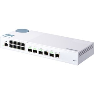 QNAP QSW-M408-2C 8 Ports Manageable Ethernet Switch - 2 Layer Supported - Modular - Twisted Pair, Optical Fiber - Desktop