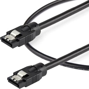 StarTech.com 0.3 m Round SATA Cable - Latching Connectors - 6Gbs SATA Cord - SATA Hard Drive Power Cable - Lifetime Warran