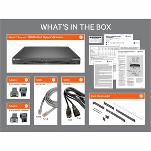 Vertiv Avocent MPU KVM Switch | 16 port | 2 Digital Path | Dual AC Power TAA - KVM over IP Switches| Remote Access to KVM,