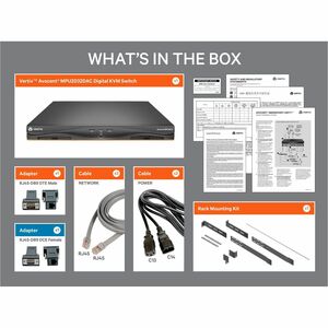 Vertiv Avocent MPU KVM Switch | 32 port | 2 Digital Path | Dual AC Power TAA - KVM over IP Switches| Remote Access to KVM,