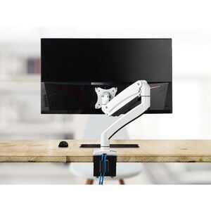 SIIG Single Monitor Aluminum Heavy Duty Desk Mount with USB and Audio Ports - 17" to 43" - Single Monitor Aluminum Heavy D