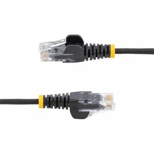 StarTech.com 2 m CAT6 Cable - Slim CAT6 Patch Cord - Black - Snagless RJ45 Connectors - Gigabit Ethernet Cable - 28 AWG (N