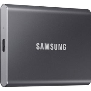  SSD Externe T7 Samsung 1To Gris titane MU-PC1T0T, vitesse de lecture jusqu'à 1050 Mo/s, résiste aux chutes jusqu'à 2m