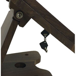 CTA Digital Wooden Security Kiosk Stand for iPad 10.2" 7th/ 8th/ 9th Gen - Up to 10.20" Screen Support - Walnut - Wood