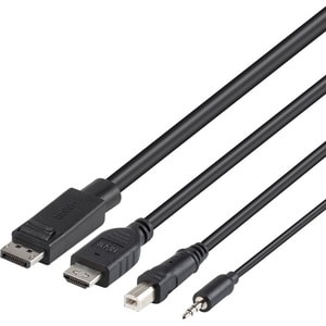 Belkin Cybersecurity and Secure KVM 1.83 m DisplayPort/HDMI/Mini-phone/USB KVM Cable - TAA Compliant - Cable for KVM Switc