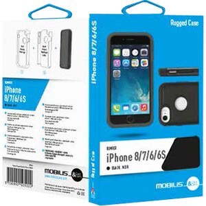 MOBILIS Hülle für Apple iPhone 8, iPhone 7, iPhone 6, iPhone 6s Smartphone - Schwarz - Sturzsicher, Stoßfest, Schlagfest, 