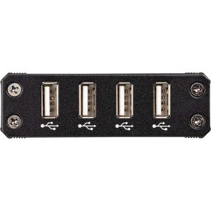 ATEN 4-port USB 2.0 CAT 5 Extender (100m) - 3.94" Range - 2 x Network (RJ-45) - 7 x USB - Twisted Pair - Category 5 - Rack