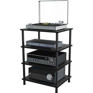 AVF AKS604BB-A: Audio Shelving - 600 wide 4 Shelves in Black / Black - 4 x Shelf(ves) - Black