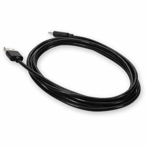 AddOn 2m USB A 2.0 Male to USB C 2.0 Male Black Extension Cable - 6.56 ft USB-C/USB-A Data Transfer Cable for Notebook, PC