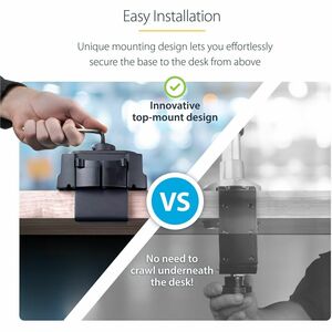 StarTech.com Desk Mount Monitor Arm with 2x USB 3.0 ports for VESA Display up to 34" (17.6lb/8kg), C-Clamp/Grommet, Mechan