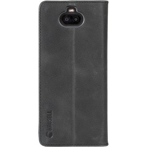 Krusell Sunne 2 Carrying Case (Folio) Sony Xperia 10 Smartphone - Black - Vintage Leather, Genuine Leather, Plastic Body