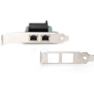 Digitus DN-10132 Gigabit Ethernet Card for PC - 10/100/1000Base-T - Plug-in Card - PCI Express x1 - 2 Port(s) - 2 - Twiste