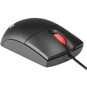 Lenovo - Open Source Optical 3-Button Travel Wheel Mouse - Optical - Cable - Black - USB - 800 dpi - Scroll Wheel - 3 Butt