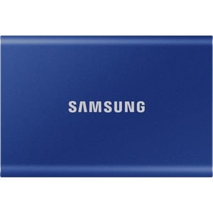 Samsung T7 MU-PC1T0H/WW 1 TB Portable Solid State Drive - External - PCI Express NVMe - Indigo Blue - Gaming Console, Desk