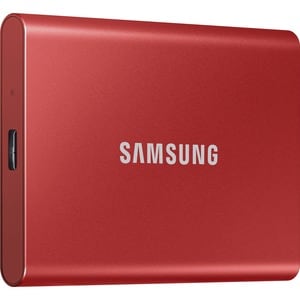 Samsung T7 MU-PC500H/WW 500 GB Portable Solid State Drive - External - PCI Express NVMe - Metallic Red - Gaming Console, D