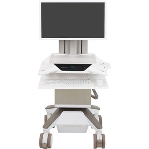 Ergotron CareFit Medical Cart - TAA Compliant - Push/Pull Handle - 17 kg Capacity - 4 Casters - 127 mm Caster Size - White