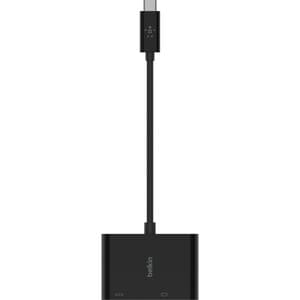 Belkin USB-C to VGA + Charge Adapter - 1 x Type C USB Male - 1 x 15-pin HD-15 VGA Female, 1 x USB Type C Power Female - 19