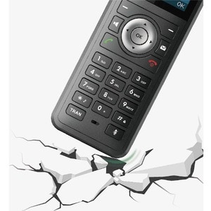 Yealink Ruggedized DECT Handset - Cordless - DECT, Bluetooth - 1.8" Screen Size - 1 Day Battery Talk Time - Black