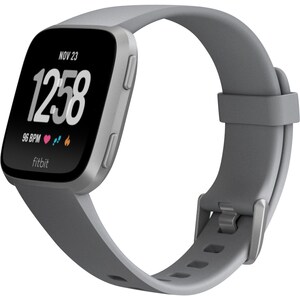Fitbit Versa Smart Watch - Rectangular Case Shape - 24.08 mm Case Height - 24.08 mm Case Width - Grey Body Color - Alumini
