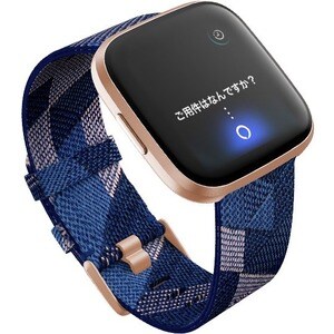 Fitbit Versa 2 Smart Watch - Navy, Pink, Copper Rose Body Color - Aluminium Body Material - Aluminium Case Material - Wove