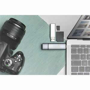 Digitus Dualer Kartenlesegerät Hub USB-C™ / USB 3.0, OTG. Kompatible Speicherkarten: MicroSD (TransFlash), SD, Produktfarb