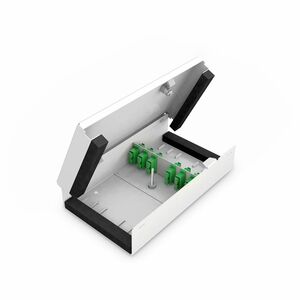 Digitus Mounting Box for Fiber Optic Enclosure, Fiber Optic Coupler - Light Grey - Cold-rolled Steel (CRS) - 1