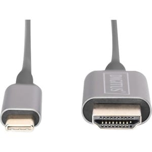 Digitus 1,80 m HDMI/USB-C AV-Kabel - 1 - Cable for Audio-/Video-Gerät, Notebook, Tablet, Monitor, Projektor, TV, Grafikkar