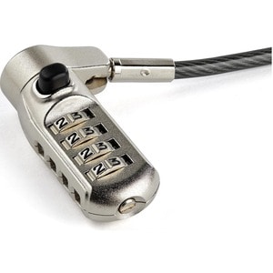 StarTech.com 6' (2m) 3-in-1 Universal Laptop Cable Lock - 4-Digit Combination Security Lock for K-Slot, Nano & Wedge Slot 