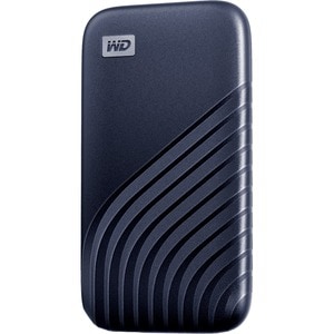 WD My Passport WDBAGF0010BBL-WESN 1 TB Portable Solid State Drive - External - Midnight Blue - Desktop PC Device Supported