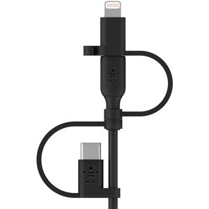 Belkin BoostCharge 1.01 m Lightning/Micro-USB/USB/USB-C Data Transfer Cable - 1 / Pack - Cable for Smartphone, Tablet, Pow