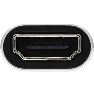 Eaton Tripp Lite Series USB-C to HDMI Flat Adapter Cable (M/F), 4K 60 Hz, HDR, Thunderbolt 3 Compatible, Black, 5 in. (12.