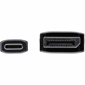 Eaton Tripp Lite Series USB-C to DisplayPort 1.4 Active Adapter Cable (M/M), UHD 8K/30 Hz or 4K/144 Hz, Black/Silver, 3 ft