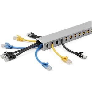 StarTech.com Cable Management Raceway with Cover 1-1/2"(38mm)W x 1"(25mm)H, 6.5ft(2m) length, 3/8"(8mm) Slots, Wall Wire D