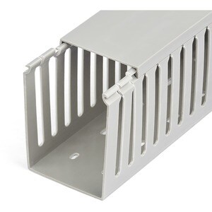 StarTech.com Cable Management Raceway with Cover 3"(75mm)W x 4"(100mm)H, 6.5ft(2m) length, 3/8"(8mm) Slots, Wall Wire Duct