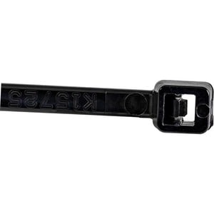 Kabelbinder 150x3 mm, Selbstsichernde Nylon-Kabelbinder mit Gebogener Spitze, 18 kg Zugfestigkeit, 100 Stück, Schwarz - Ka