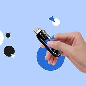 Transcend JetFlash 790 256 GB USB 3.1 Type A Flash Drive - Black - 90 MB/s Read Speed - 45 MB/s Write Speed - 1 Piece