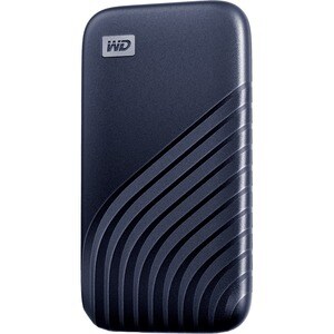 WD My Passport WDBAGF0010BBL-WESN 1 TB Portátil Unidade de estado sólido - Externo - Azul noturno - PC Secretária Device S