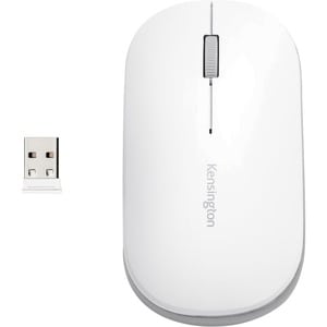 Kensington SureTrack Dual Wireless Mouse - Optical - Wireless - Bluetooth/Radio Frequency - 2.40 GHz - White - USB 2.0 - 4