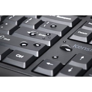 Kensington Pro Fit Ergo Wired Keyboard - Cable Connectivity - USB Type A Interface - Windows, ChromeOS, Mac OS - Black