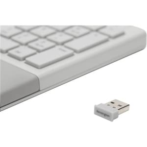 Kensington Pro Fit Ergo Wireless Keyboard-Gray - Wireless Connectivity - Bluetooth/RF - 2.40 GHz - USB Interface - Grey