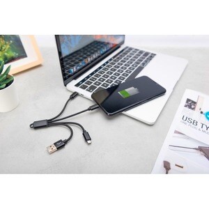 Digitus Ladekabel - 15 cm - für iPhone, iPad, iMac, Micro-USB-Gerät, USB Typ C Gerät, Smartphone, Tablet, Stromspeicher - 