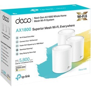 TP-Link Deco X20 Banda dual 802.11ax 1.76Gbit/s Punto de acceso inalámbrico - 5GHz, 2.40GHz - 2 x Antena(s) interna - Inte