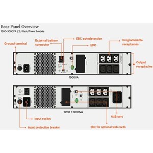 UPS Vertiv Edge - 2200 VA 1980 W 230 V, 2U, Line Interactive, AVR, montaggio Tower/Rack Monitor LCD girevole | Uscita sinu