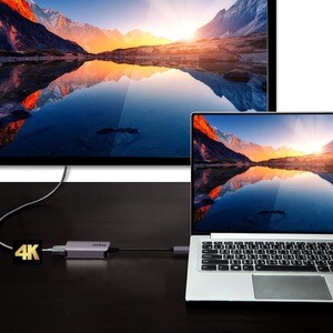 ATEN USB-C to HDMI 4K Adapter - 1 x Type C USB 3.2 (Gen 1) USB Male - 1 x HDMI HDMI 2.0 Digital Audio/Video Female - 4096 