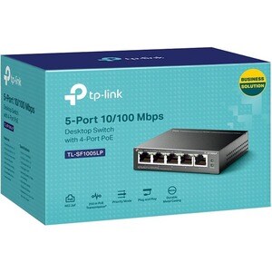 TP-Link TL-SF1005LP 5 Anschlüsse Verwaltbar Ethernet-Switch - 2 Unterstützte Netzwerkschicht - 47 W Stromverbrauch - 41 W 